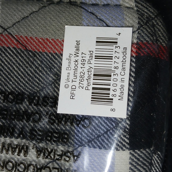 Vera Bradley Cotton Turn Lock Wallet w/RFID Protection - Picture 8 of 13